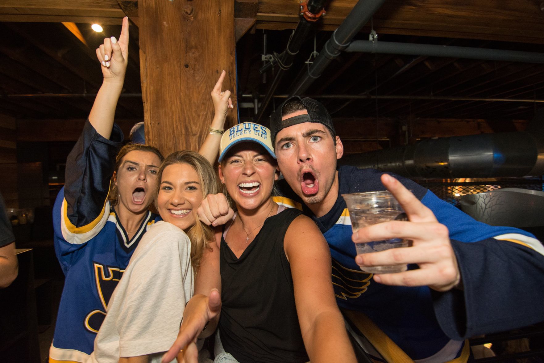 Blues Fans at Wheelhouse during Stanley Cup Final Game 7. Spons